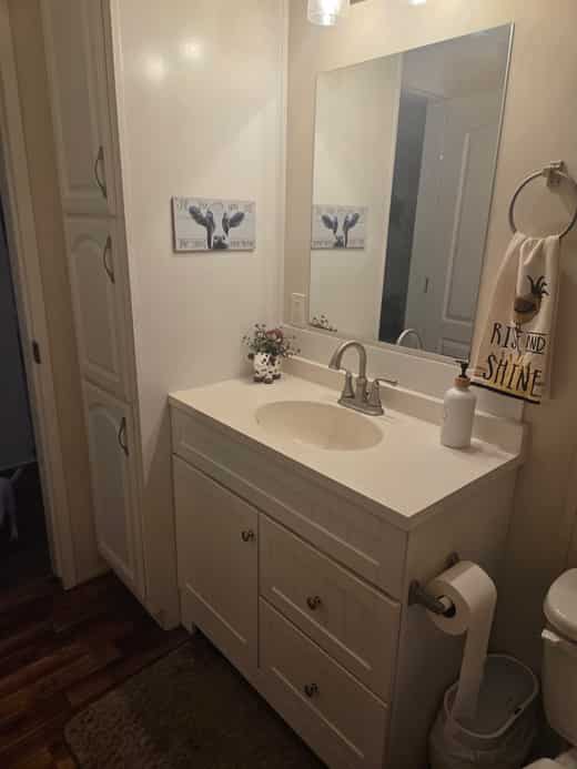 Bathroom vanity at 18 Cedar Drive